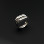 Double Pipping Ring in 925 sterling silver, handcrafted minimalist band jewelry by Aymone Studio