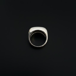 Aymone Studio Double Pipping Ring, handcrafted 925 sterling silver with architectural minimalist design, sculptural band jewelry piece